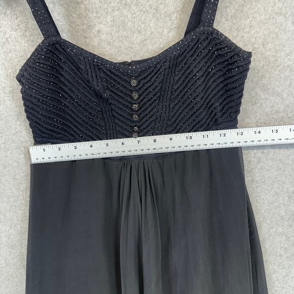 St. John Evening Dress Size 4 Black Sparkle Dark Whimsigoth Fairy Embellished - Picture 8 of 10